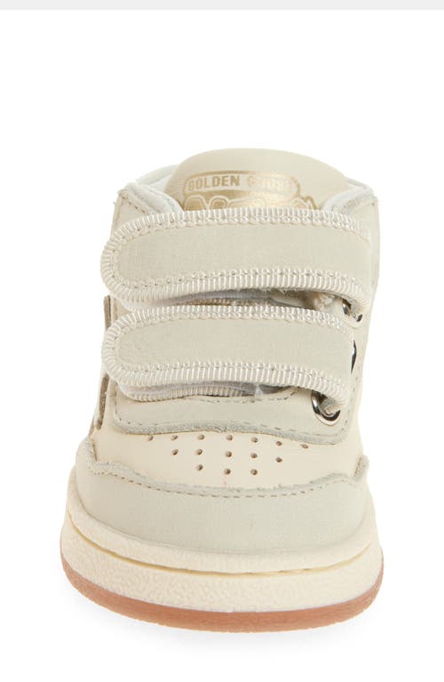 Golden Goose Kids' June Basket Mid Top Sneaker In White/platinum