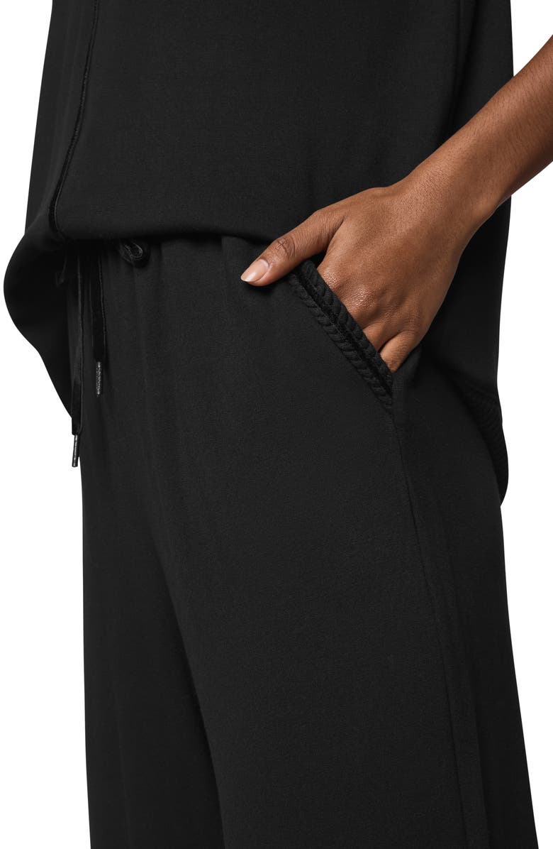 Splendid Supersoft Trim Pants, Alternate, color, Black