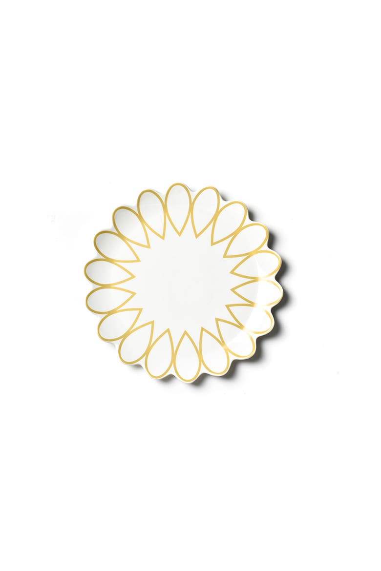 Deco Gold Scallop Platter, Main, color, Yellow