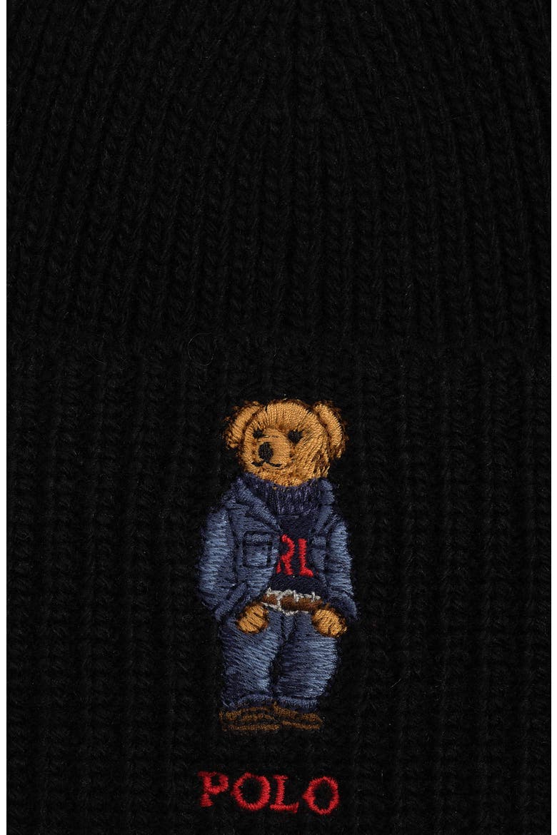Solid Denim Bear Beanie, Alternate, color, Polo Black