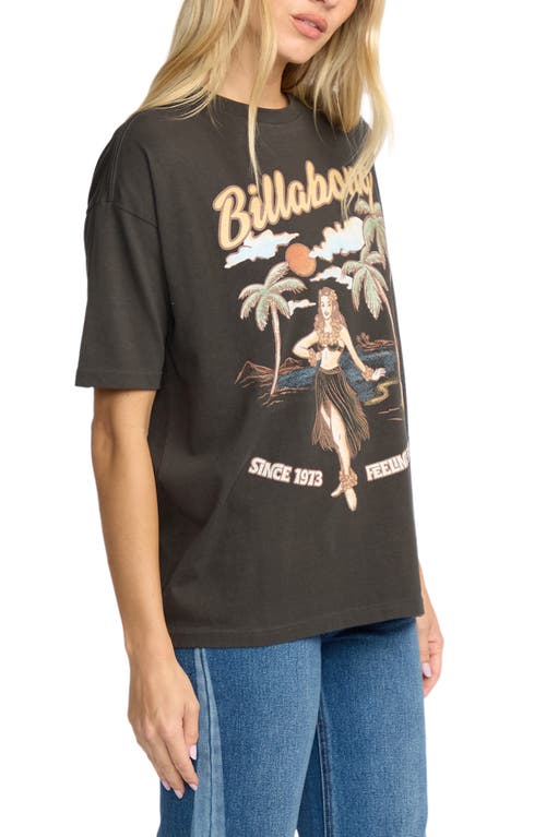 Billabong My Sunny Girl Oversize Graphic T-shirt In Black