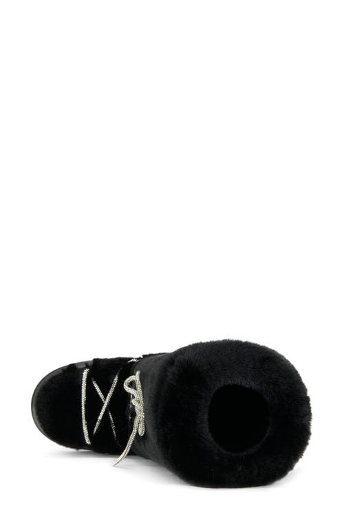 Azalea Wang Karmela Faux Fur Flatform Snow Bootie In Black
