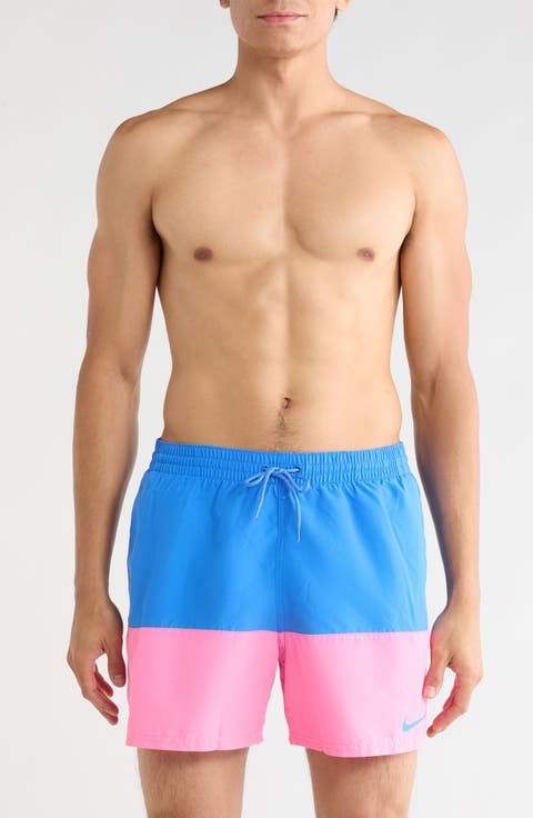 Colorblock Drawstring Volley Shorts