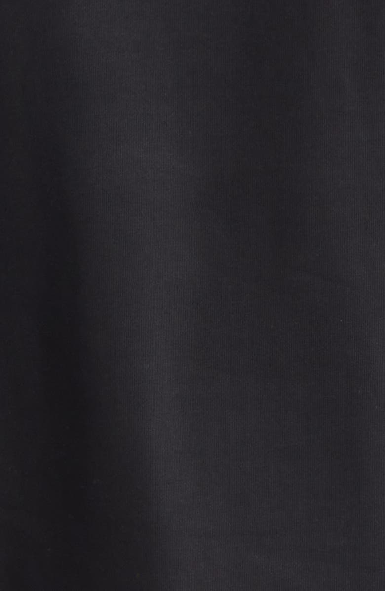 Balmain Flocked College Flag Appliqué Terry Cloth Hoodie, Alternate, color, Black/ Red