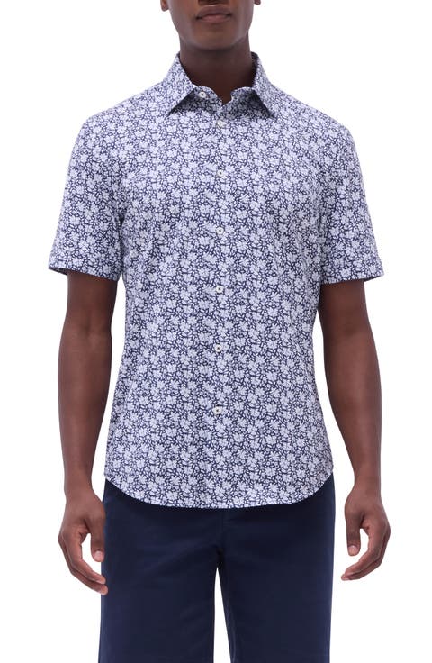 Miles OoohCotton® Floral Short Sleeve Button-Up Shirt