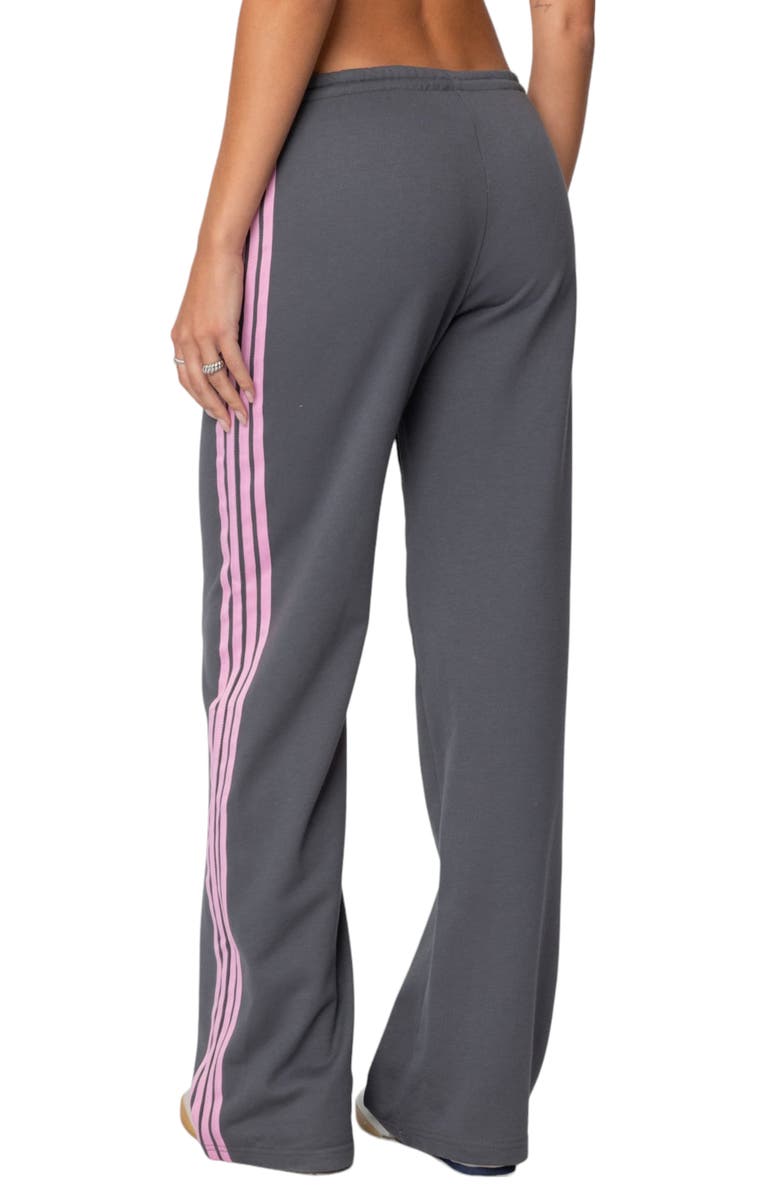 EDIKTED Averie Stripe Sweatpants, Alternate, color, Gray