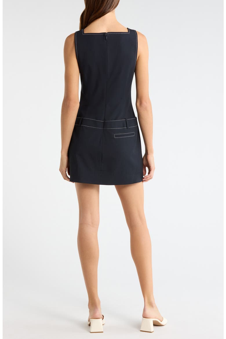 Skyla Drop Waist Minidress, Alternate, color, NAVY