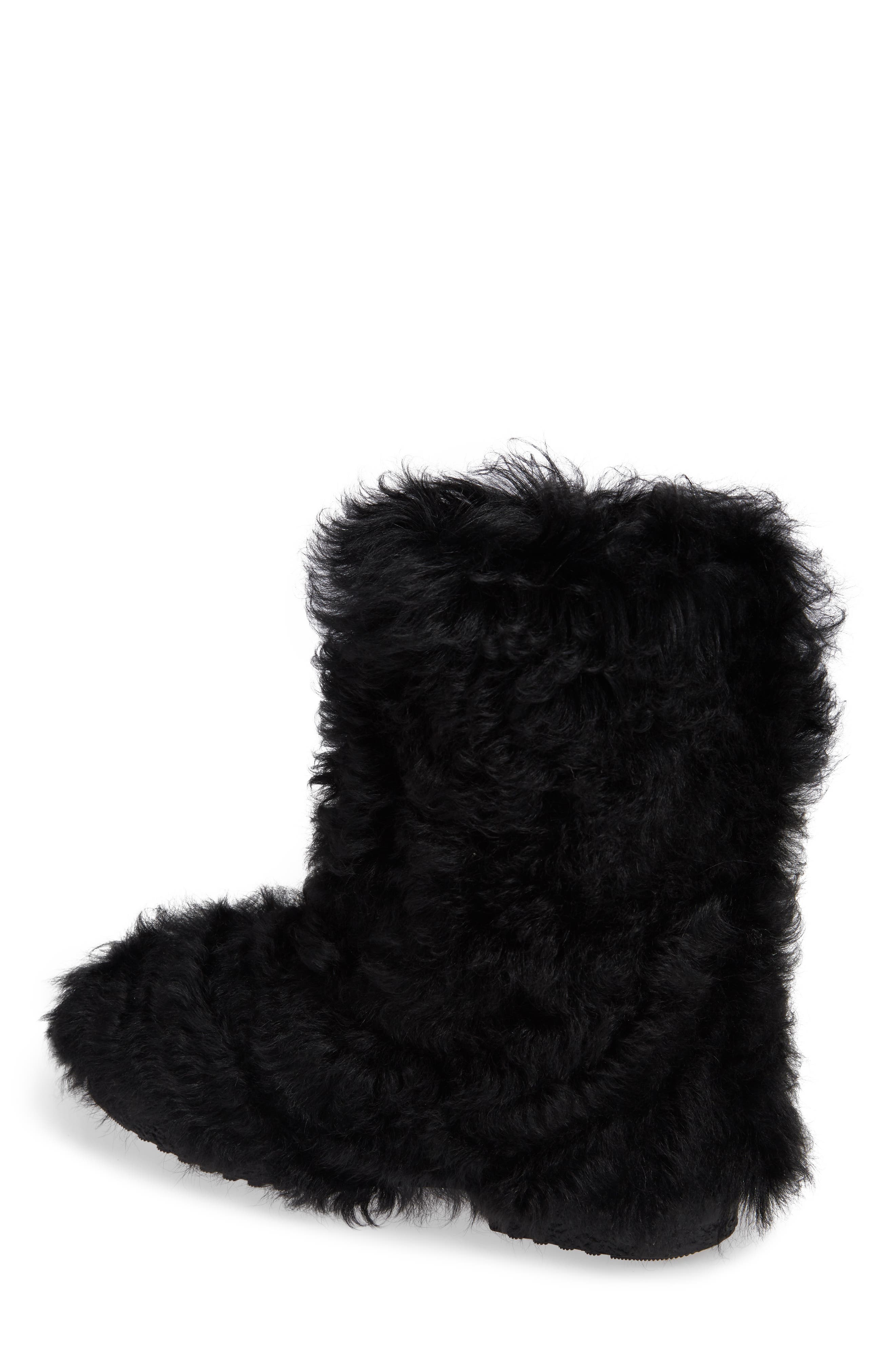 Saint Laurent Genuine Shearling Boot, Alternate, color, 