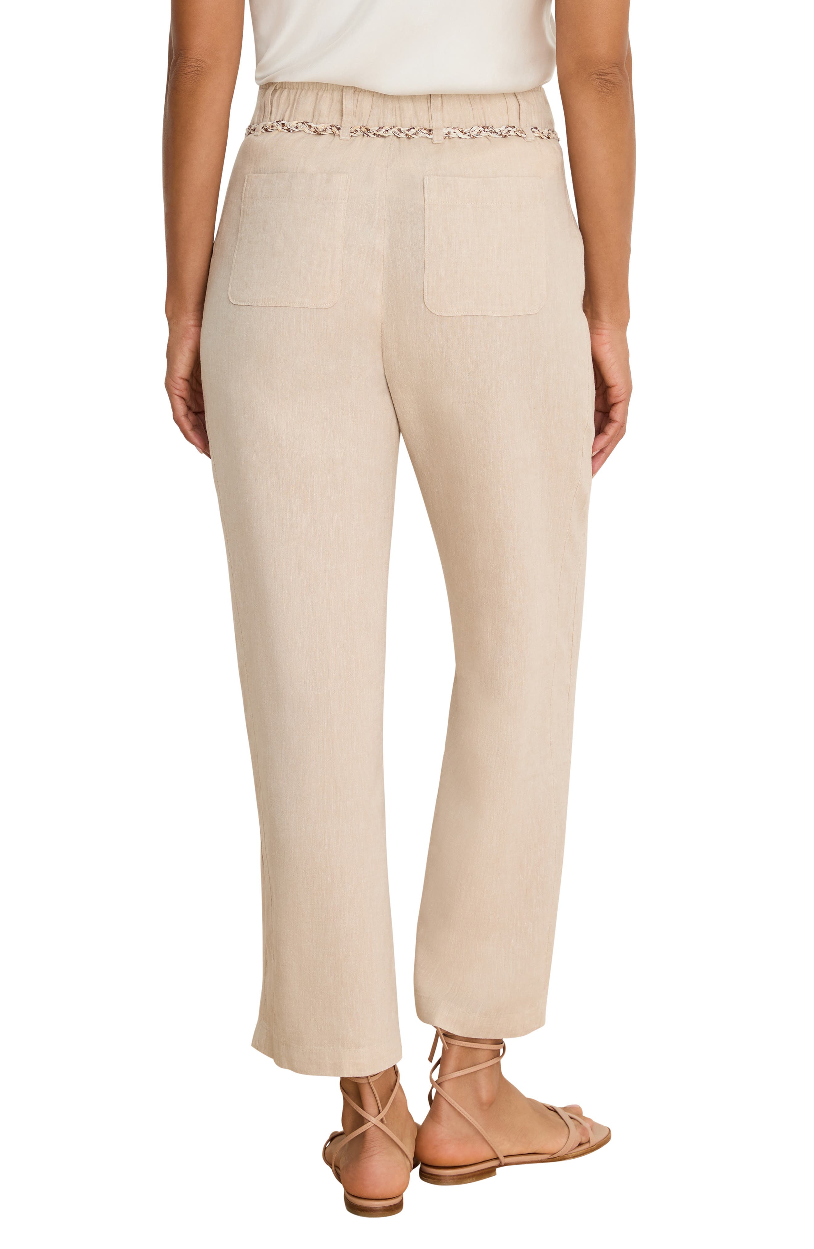 Eliot Linen Blend Ankle Wide Leg Pants - image 2