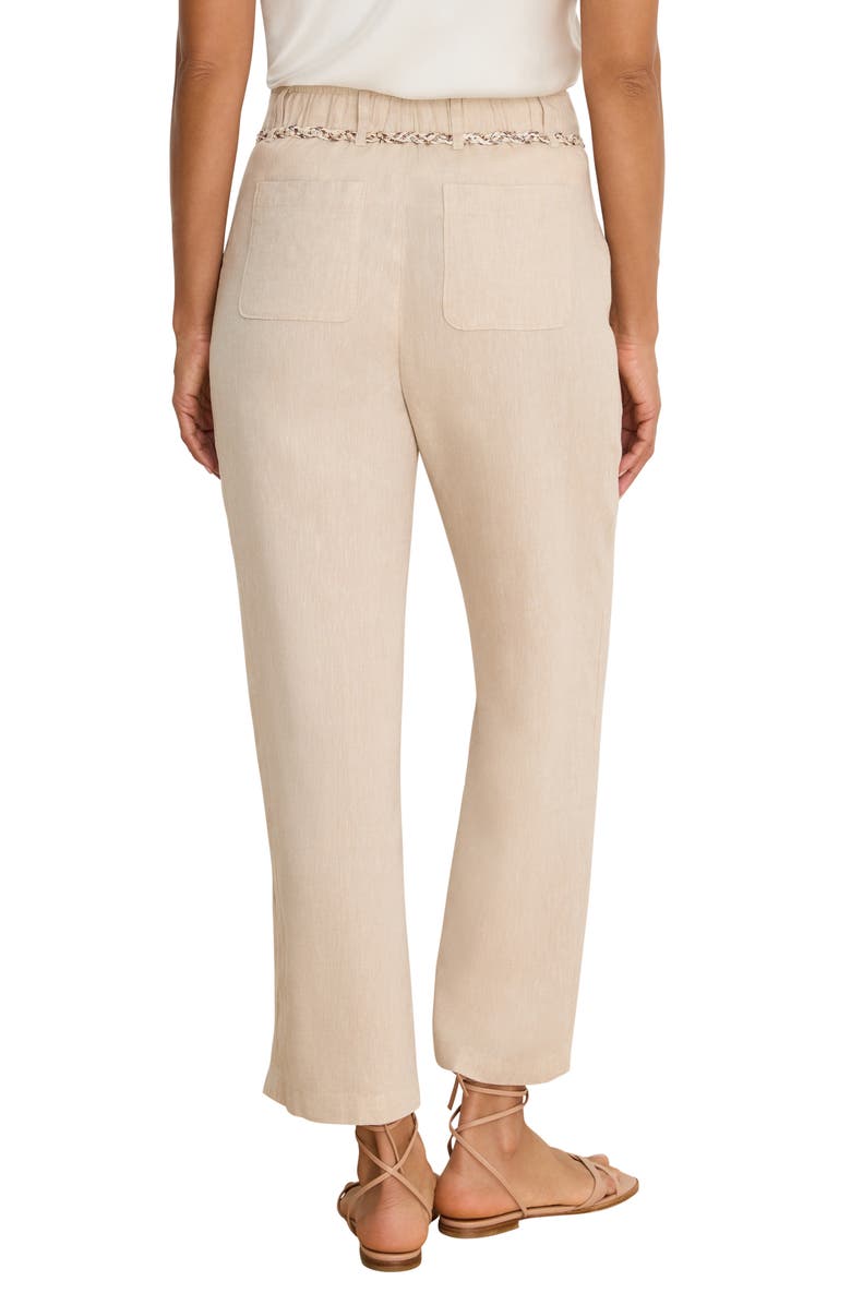 NIC+ZOE Eliot Linen Blend Ankle Wide Leg Pants, Alternate, color, Neutral Mix