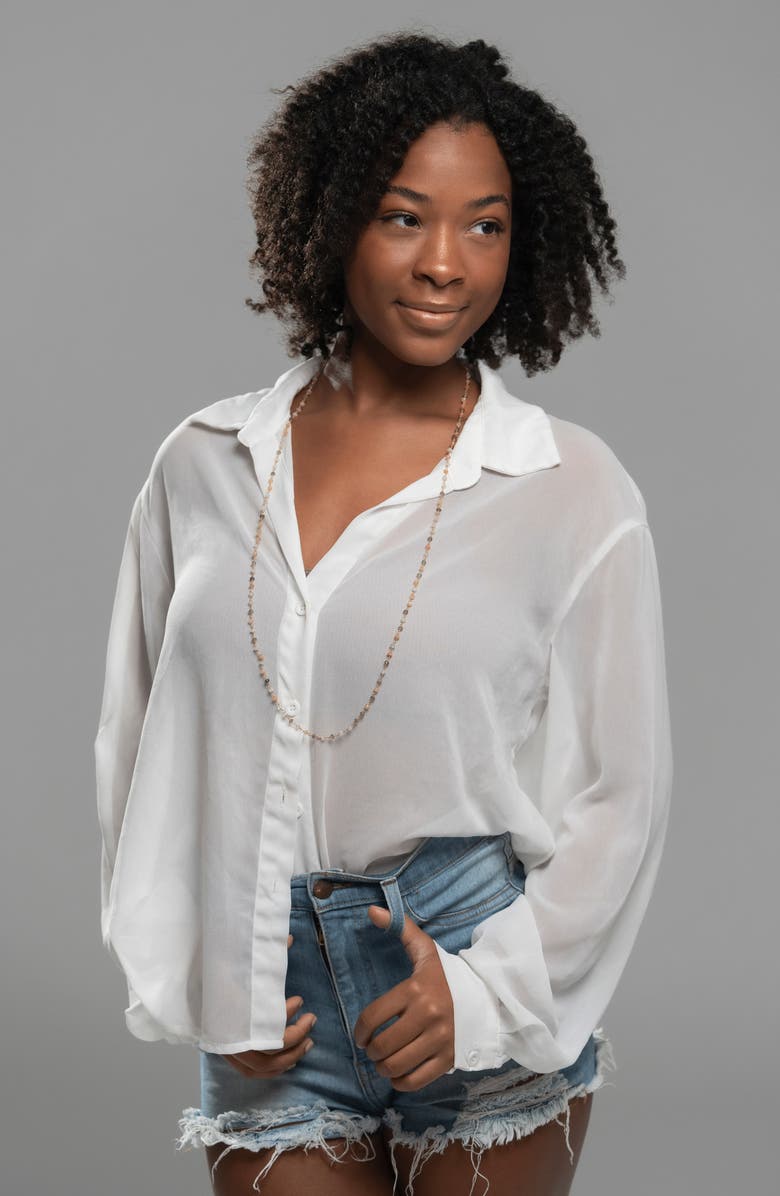 Kiara by Ki-Ele Rhea Long Quartz Station Necklace, Alternate, color, 