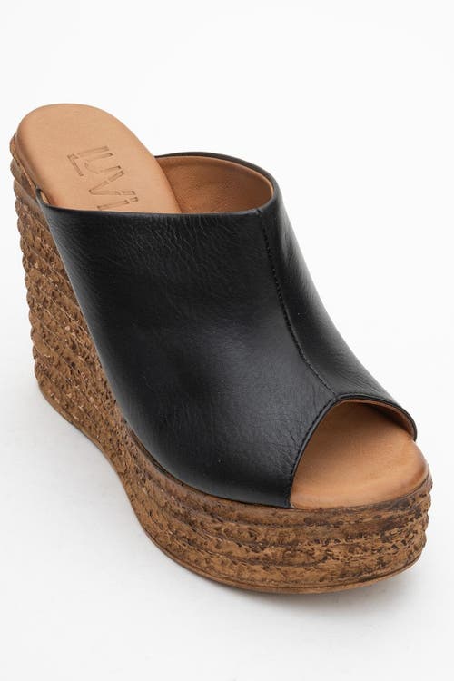 Forever & Always Shoes Nelly Leather Platform Sandal In Black