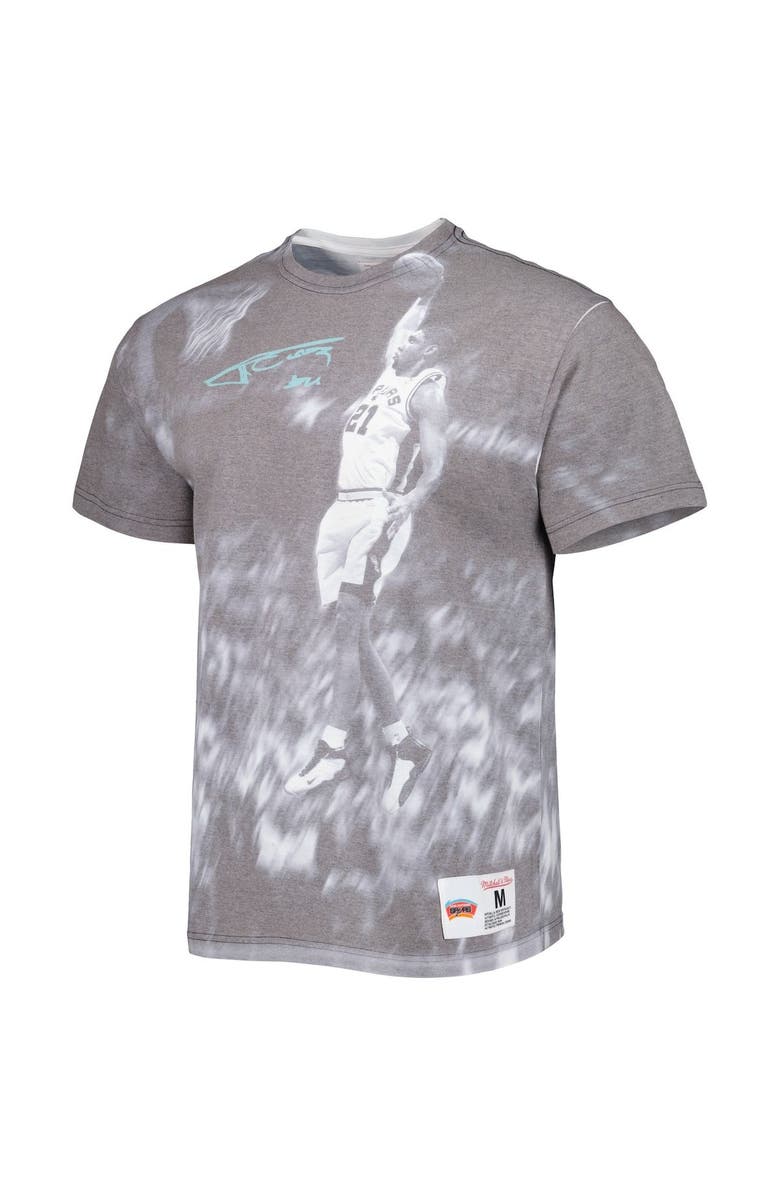 Mitchell & Ness Men's Mitchell & Ness Tim Duncan Heather Gray San Antonio Spurs Above The Rim T-Shirt, Alternate, color, 