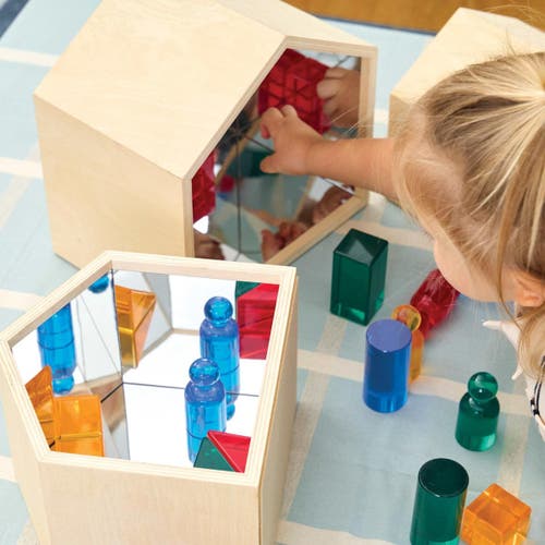 Kaplan Early Learning Company Nesting House Mirror Set In Sand