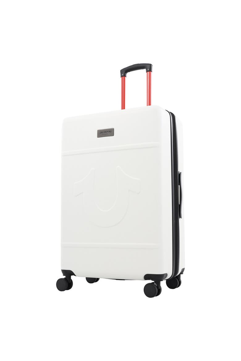 Molded U 30.5" Expandable Hardside Spinner Luggage, Main, color, WHITE