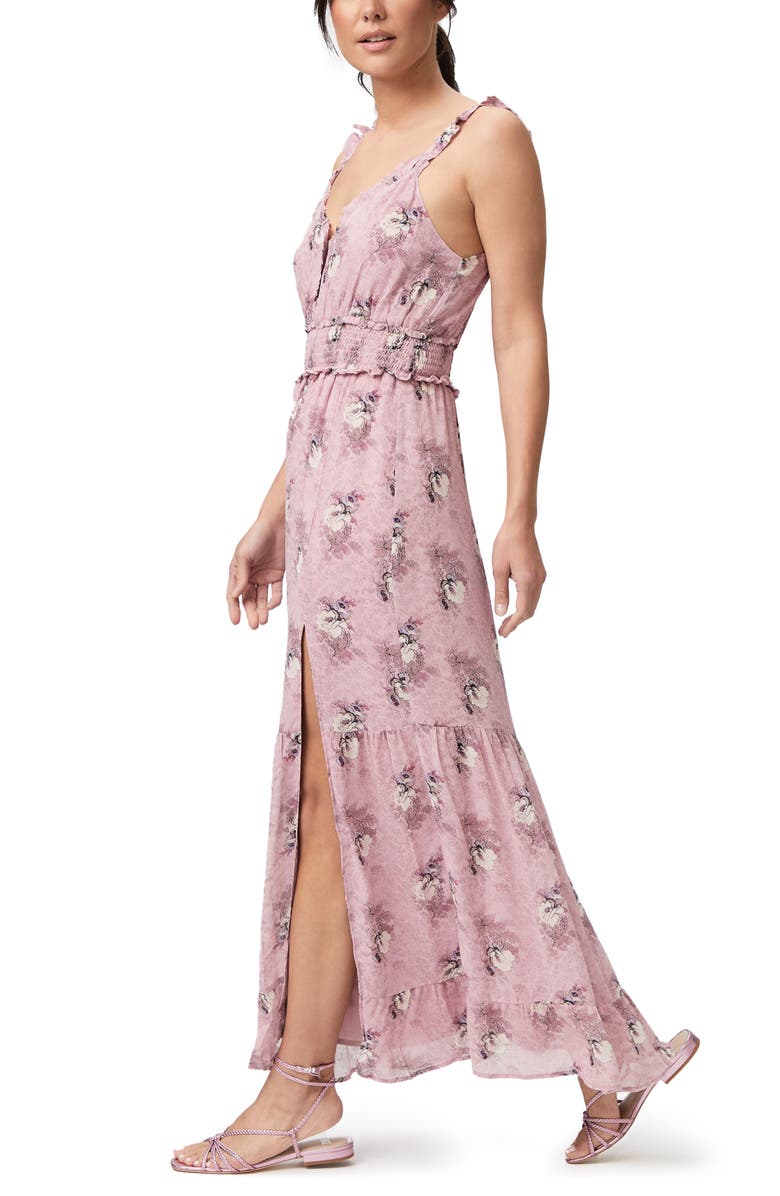 PAIGE Pacifica Floral Print Smocked Silk Sundress, Alternate, color, 