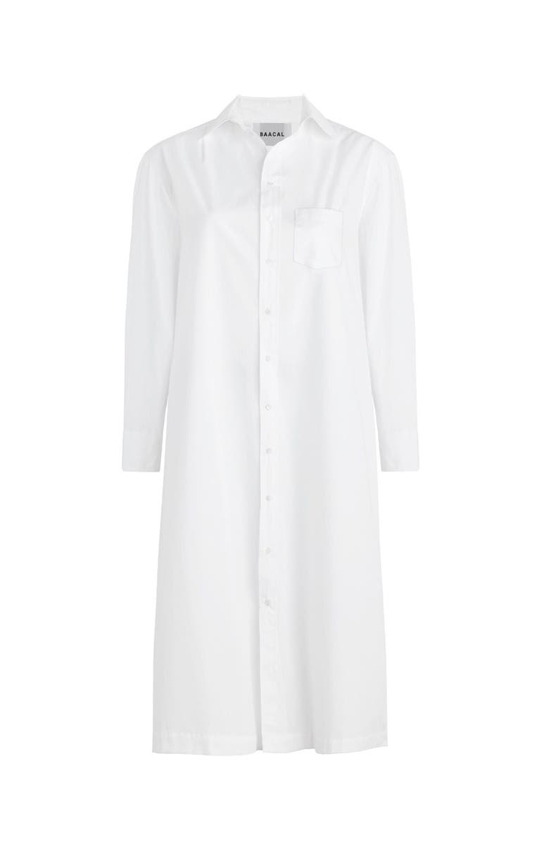 BAACAL Long Cotton Shirtdress, Main, color, 