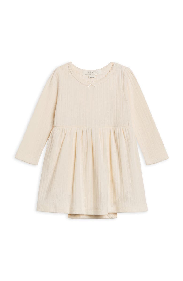 Kendi Willa Pointelle Bodysuit Dress, Alternate, color,