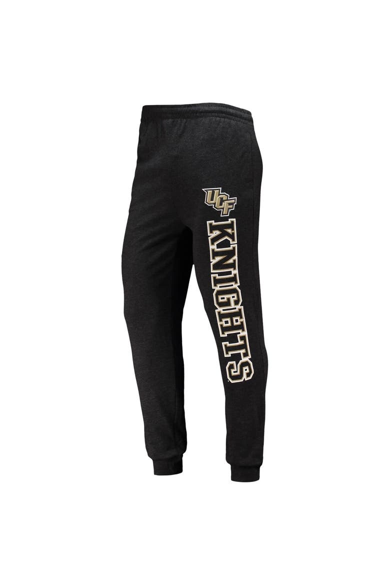 Men's Concepts Sport Black/Heather Charcoal UCF Knights Meter Long Sleeve Hoodie T-Shirt & Jogger Pajama Set, Alternate, color, Black