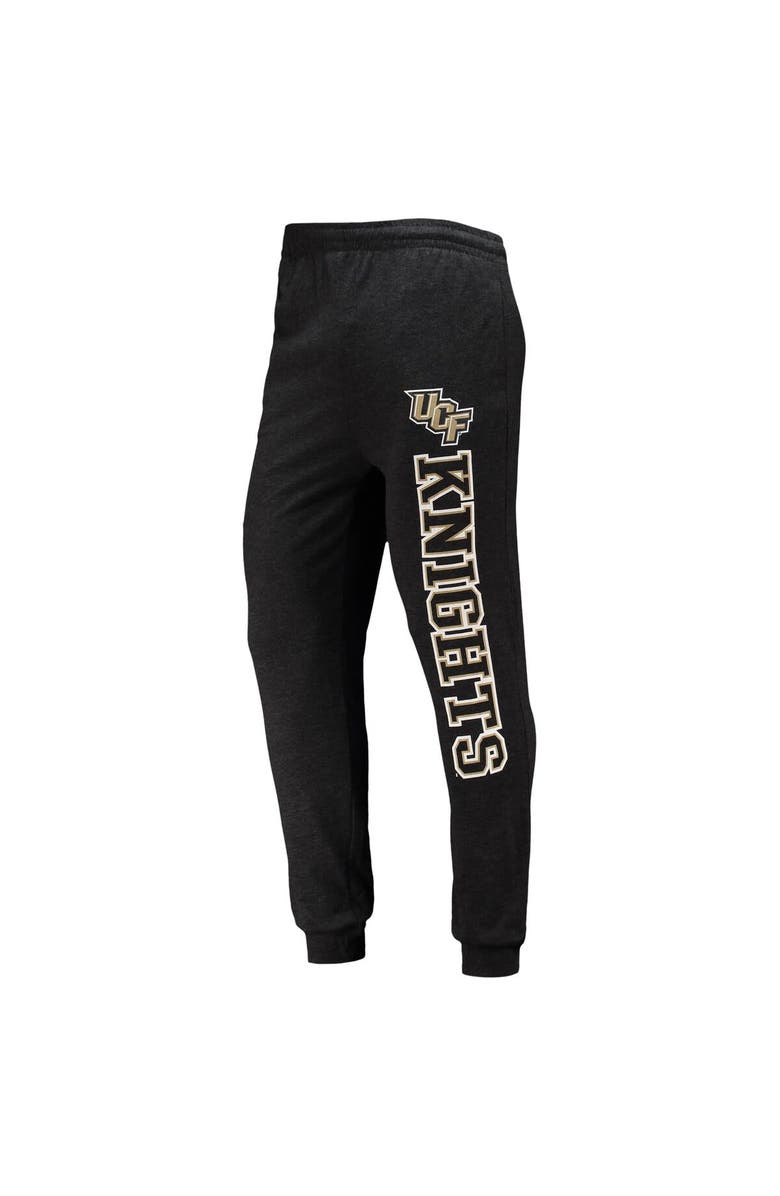 CONCEPTS SPORT Men's Concepts Sport Black/Heather Charcoal UCF Knights Meter Long Sleeve Hoodie T-Shirt & Jogger Pajama Set, Alternate, color, Black