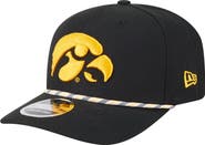 New Era Men's New Era Black Iowa Hawkeyes Game Day Multi-Rope 9SEVENTY Stretch-Snap Hat
