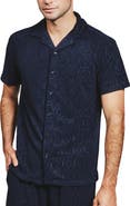 7 Diamonds Ponce Terry Cloth Camp Shirt