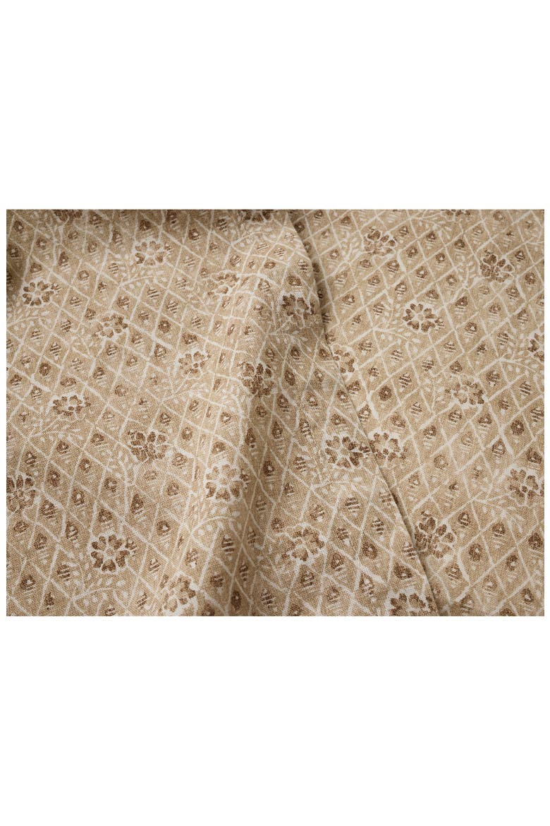 Coral Bell Print Tablecloth, Alternate, color, CHESTNUT