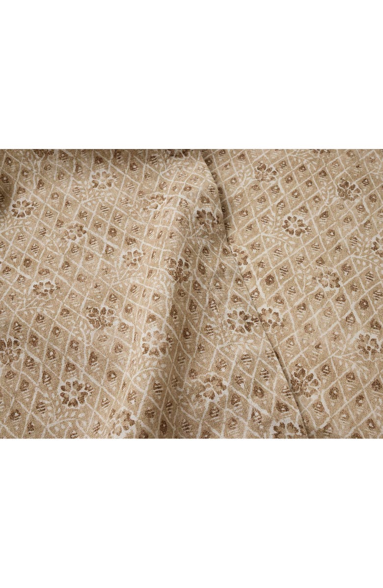 Coyuchi Coral Bell Print Tablecloth, Alternate, color, Chestnut