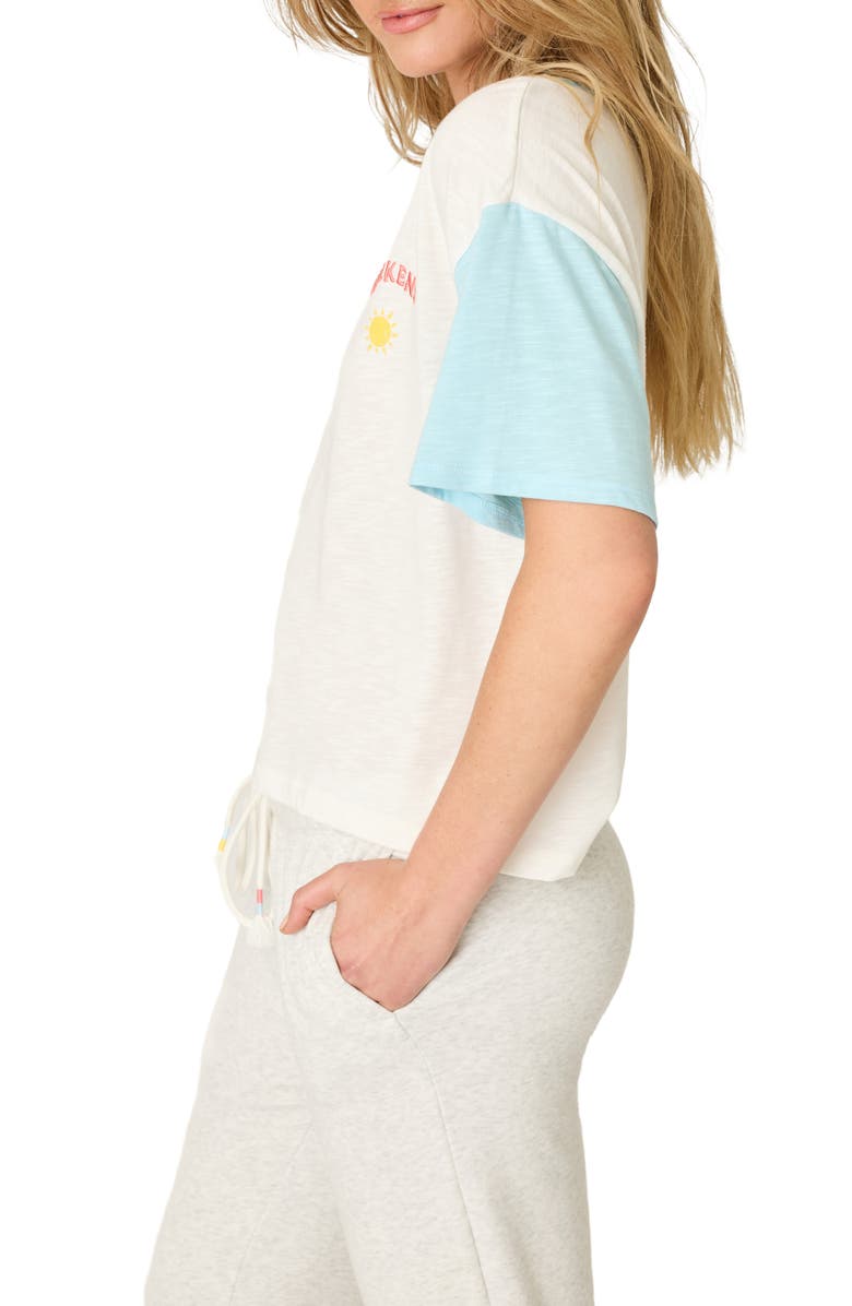 PJ Salvage Sunday Funday Cotton Blend Pajama T-Shirt, Alternate, color, Ivory