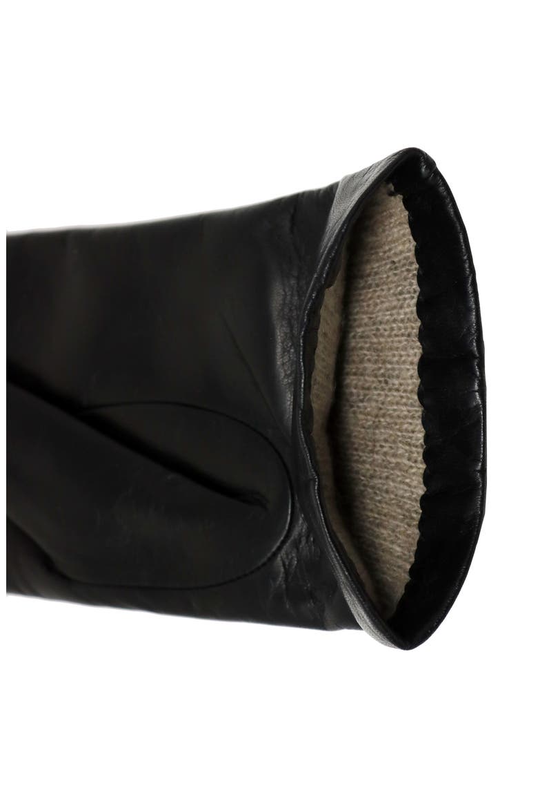 Women's Cashmere Lined Lambskin Leather Gloves, Alternate, color, BLACK