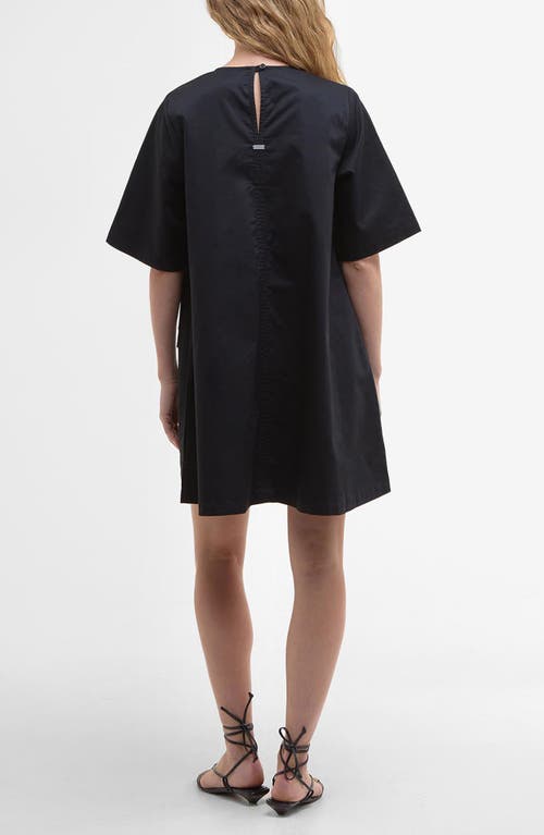 Barbour Luna Cotton Swing Minidress In Black