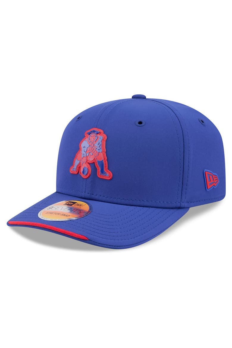 Men's New Era Royal New England Patriots 2026 Sideline Throwback 9SEVENTY Adjustable Hat, Main, color, Royal