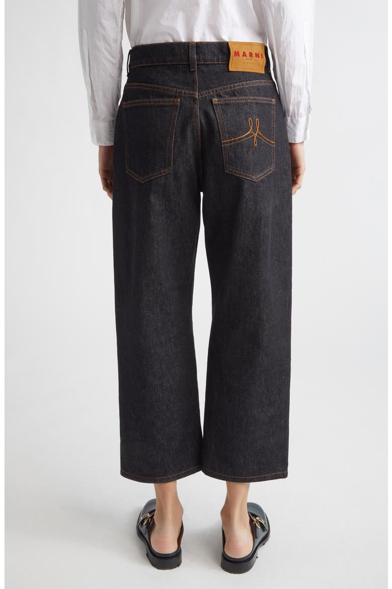 Floral Embellished Stonewashed Carrot Fit Jeans, Alternate, color, EMB99BLUBLACK