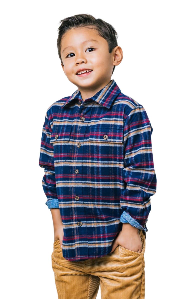 Hope & Henry Boys' Flannel Flap Pocket Shirt, Kids, Alternate, color, 