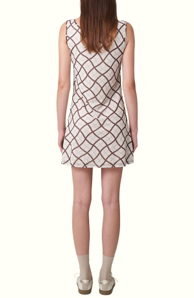 Find Me Now Paulie Check Sleeveless Minidress, Alternate, color, Java