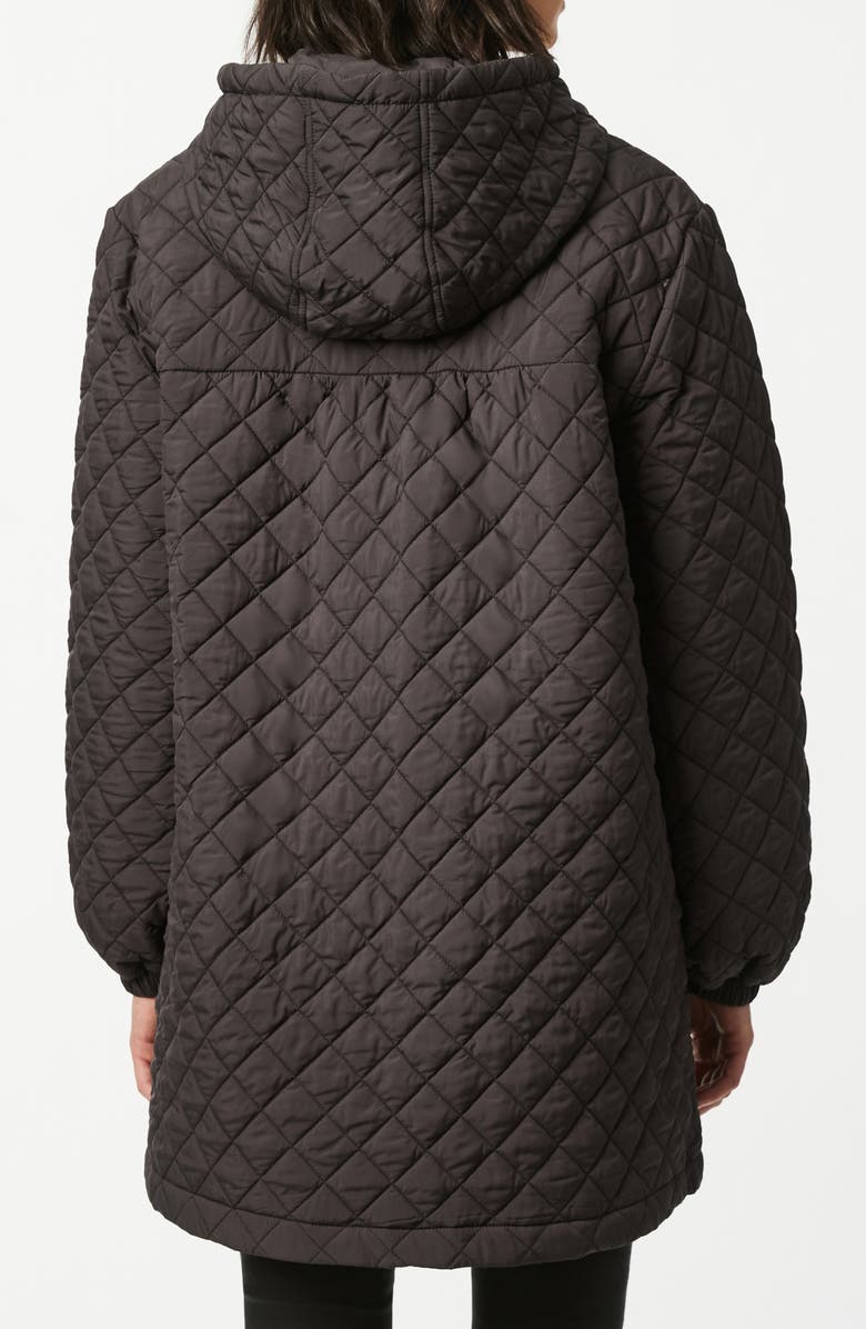 Bernardo Diamond Quilted Hooded Jacket, Alternate, color,