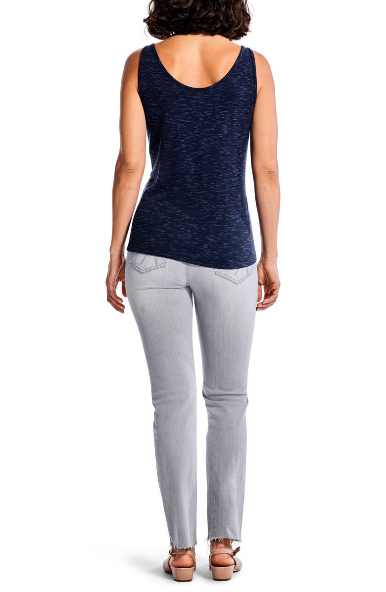 NIC+ZOE Drapey Rib V-Neck Tank, Alternate, color, Dark Indigo
