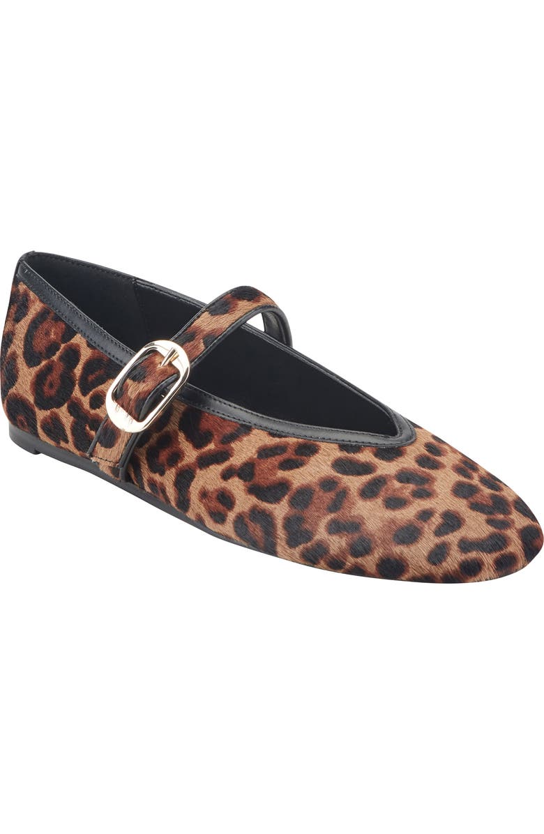 Marc Fisher LTD Godealy Genuine Calf Hair Mary Jane Flat, Main, color,