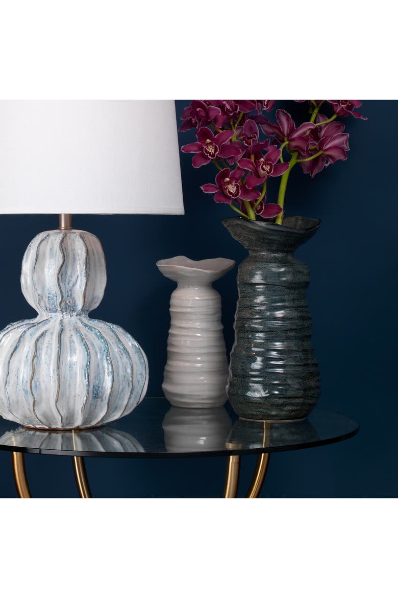 Marine Ceramic Decorative Vase, Medium, Alternate, color, Cream