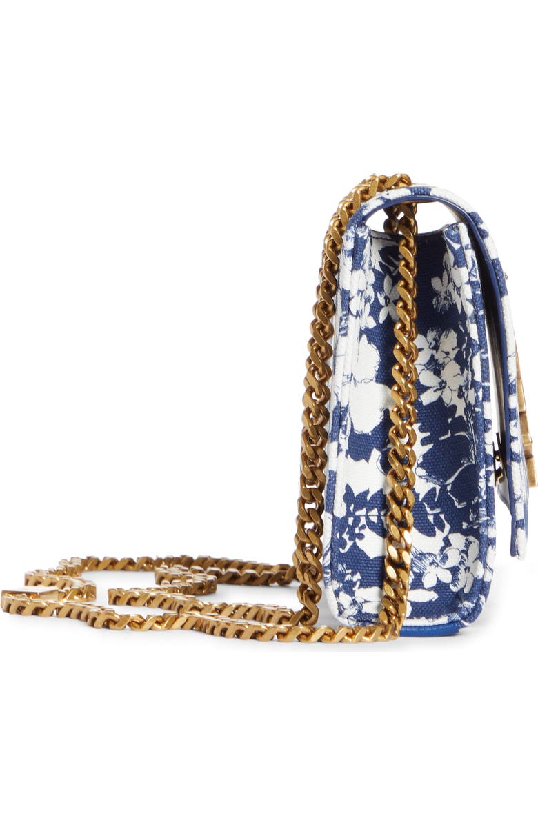 Saint Laurent Small Kate Tropical Floral Print Canvas Crossbody Bag, Alternate, color,