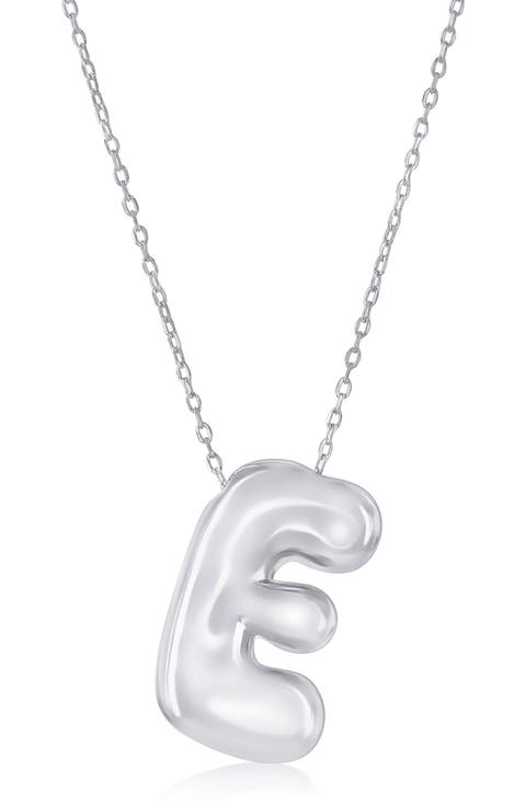Bubble Initial Pendant Necklace