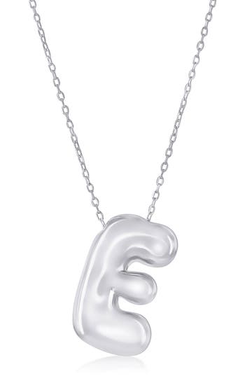 Simona Bubble Initial Pendant Necklace