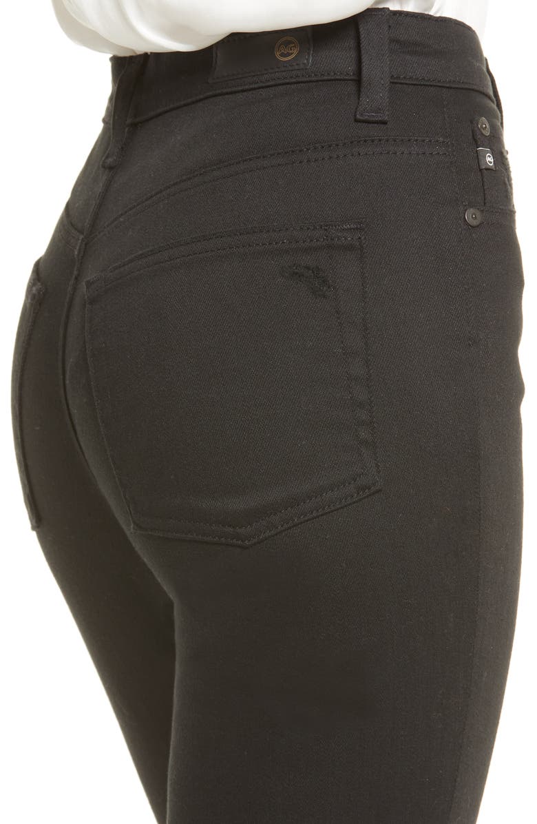 AG Alexxis High Waist Straight Leg Jeans, Alternate, color, Blackboard