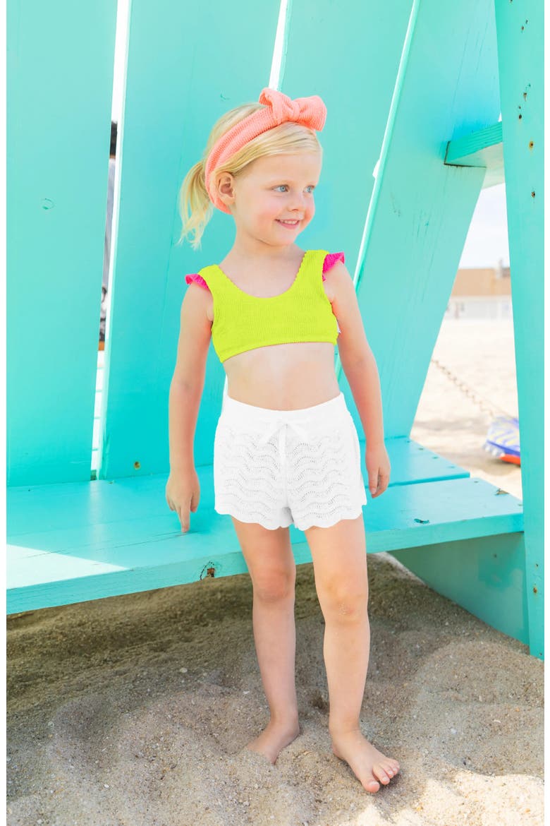 Crochet Knit Shorts, Alternate, color, White