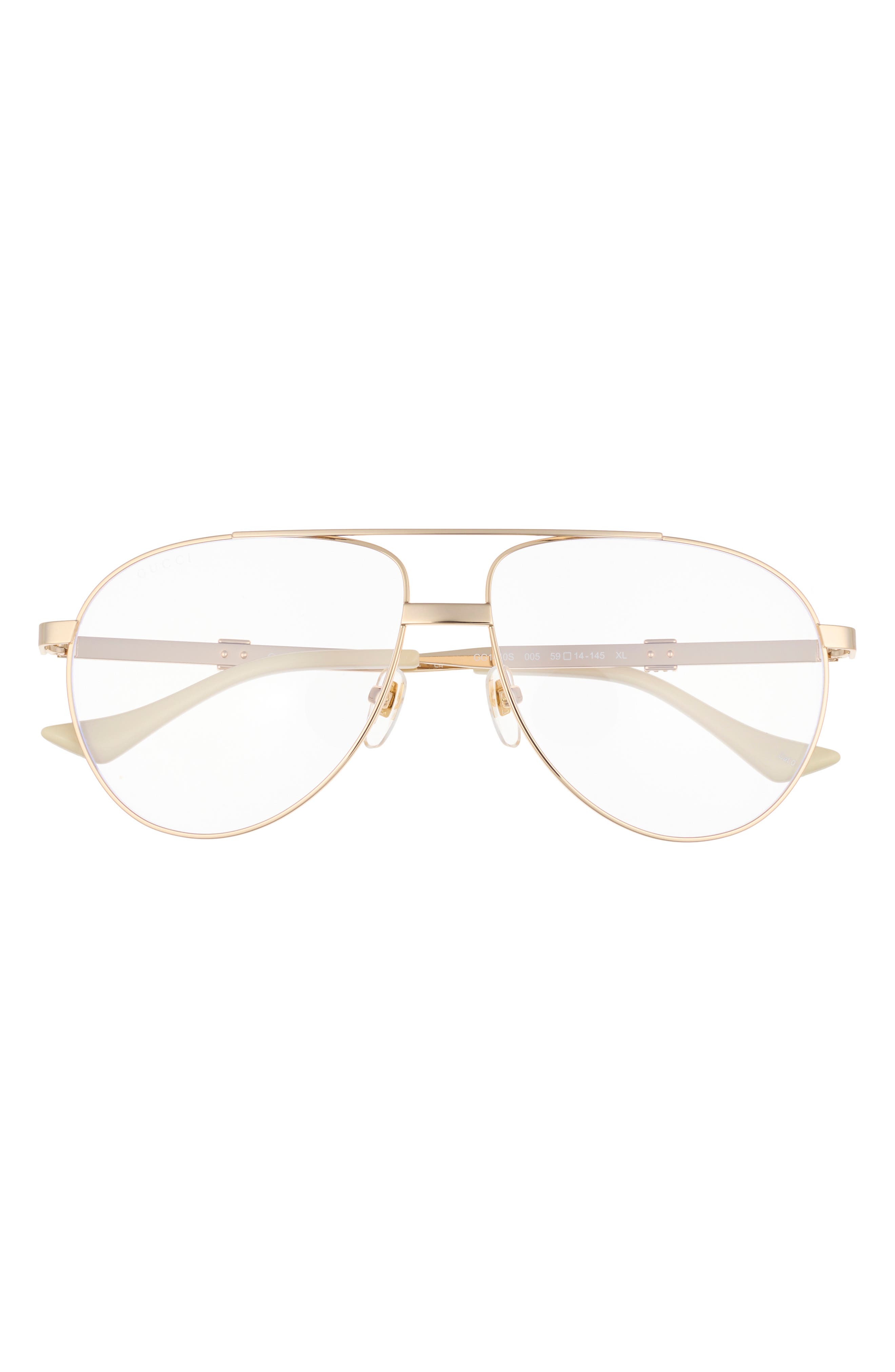 Gucci 59mm Aviator Optical Glasses