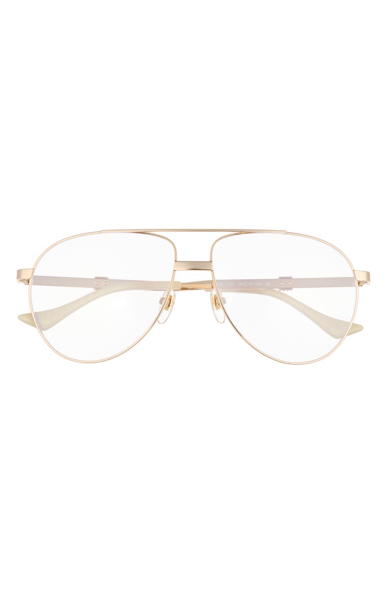 Gucci 59mm Aviator Optical Glasses, Main, color, 