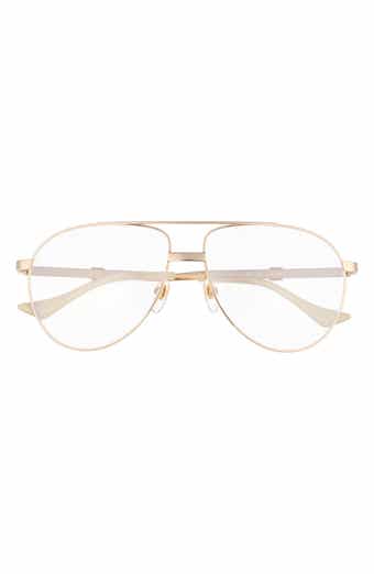Gucci 59mm Aviator Optical Glasses