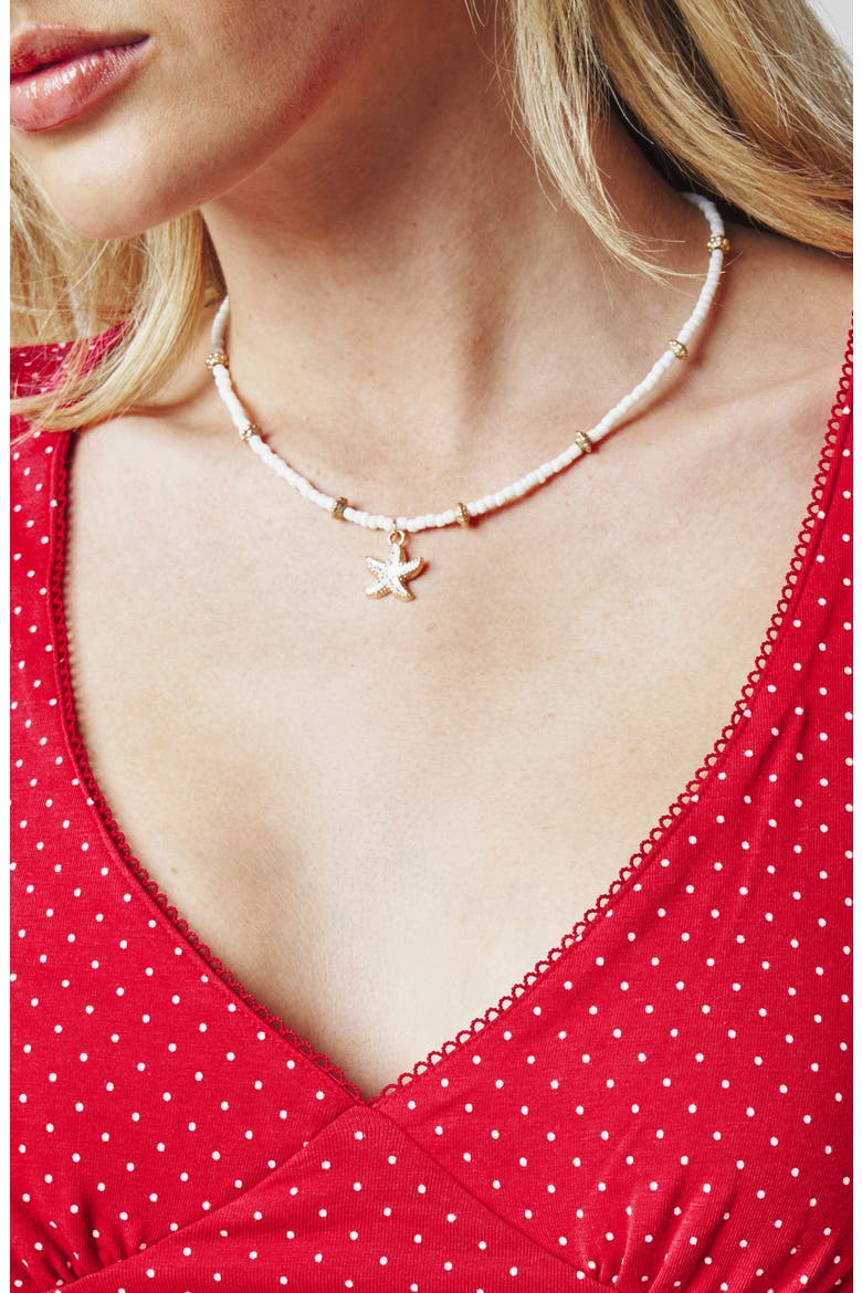 Lace Trim T-Shirt, Alternate, color, RED POLKA DOT
