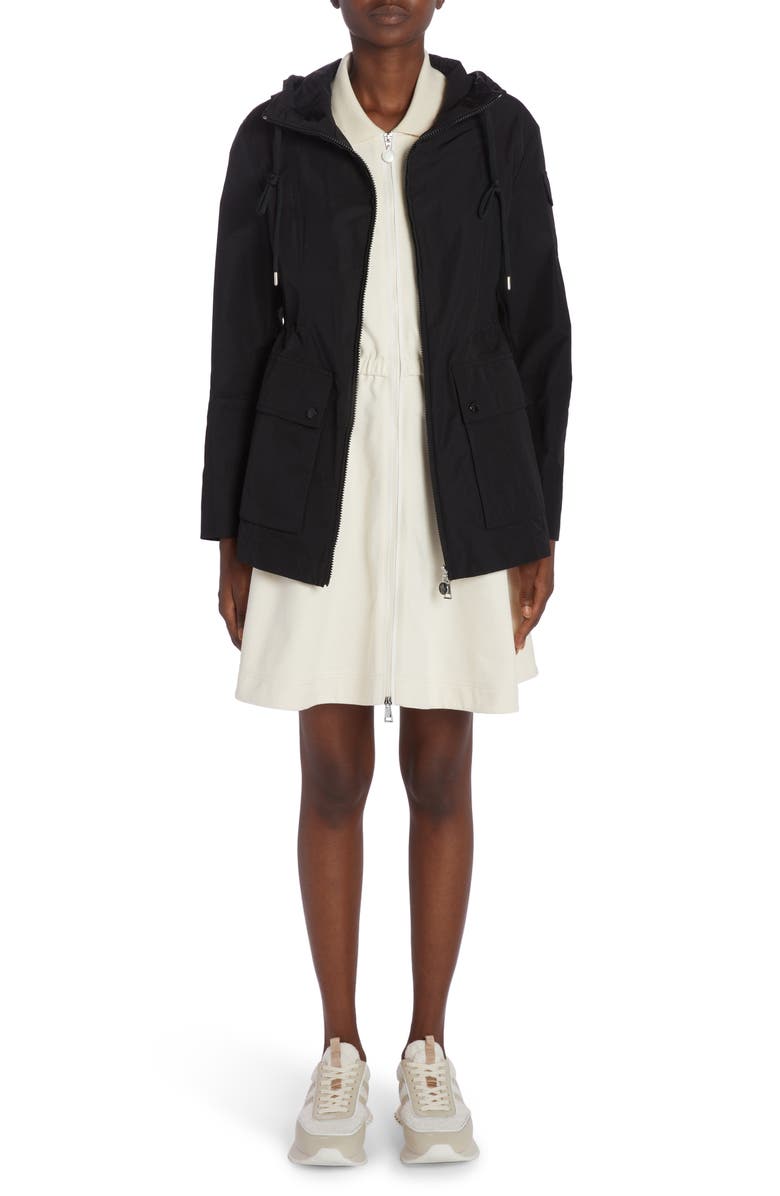 Moncler Cotton Fleece Polo Dress, Alternate, color,