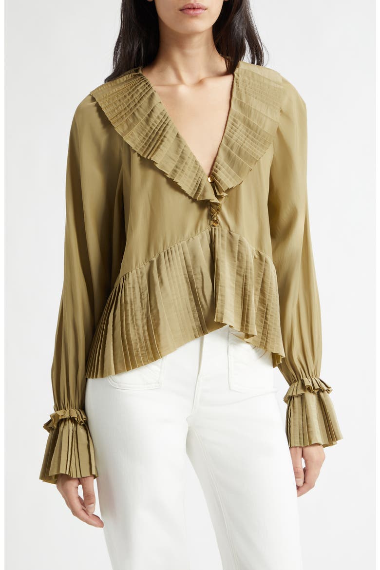 Jacklyn Ruffle Top, Main, color, SAFARI